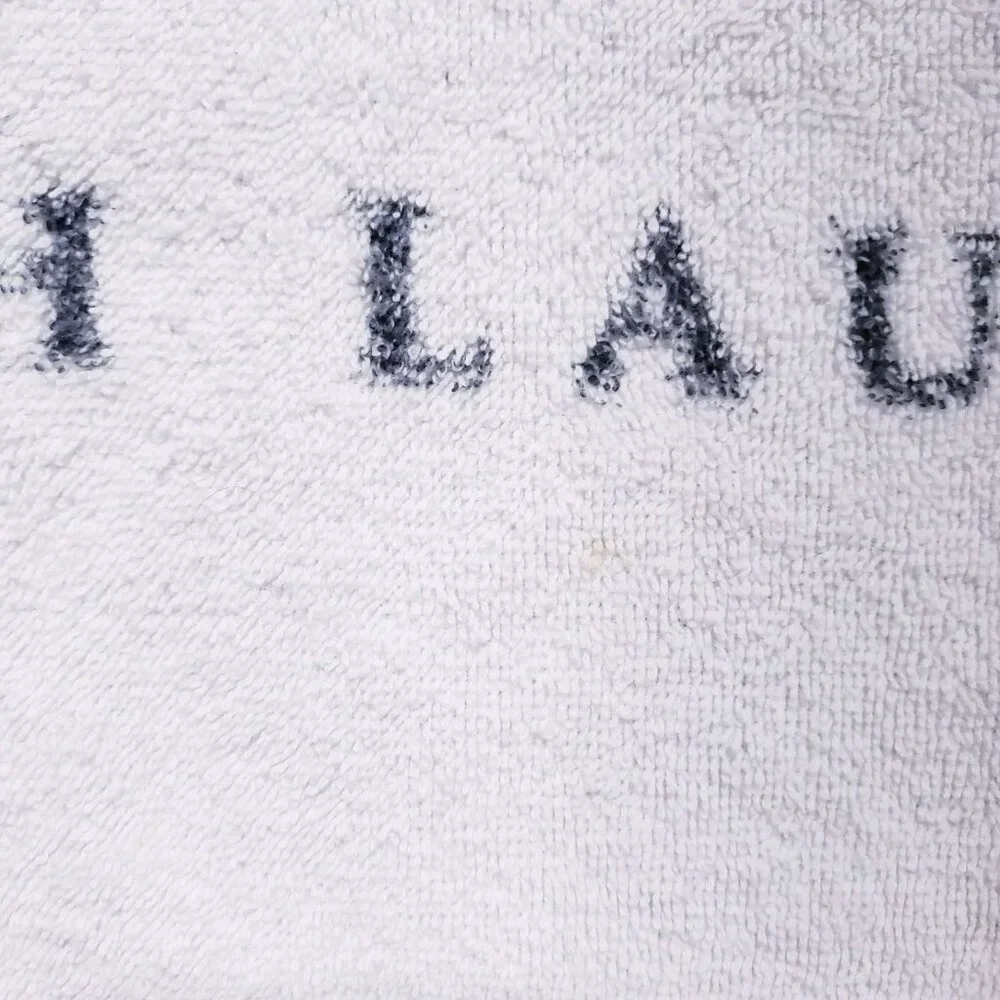 Vintage 90s Ralph Lauren Polo Bear USA Spell Out‎ Terry Cloth Beach Bath Towel